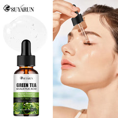 Contient l'acide salicylique et le thé vert pour éliminer les taches foncées, réparation hydratante, Essence Anti-âge, soins pour la peau du visage
