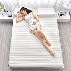 Coussin de matelas en latex, literie épaisse pour usage domestique, semelle pour usage simple ou double, coussin de matelas pliable en coton à mémoire de forme