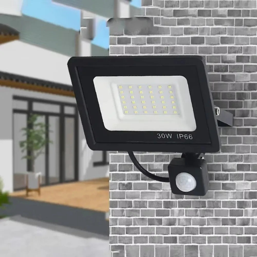 Éclairage LED étanche projecteurs extérieurs lampe 220V projecteur LED 100W 50W 30W 20W 10W pour jardin Garage rue applique murale
