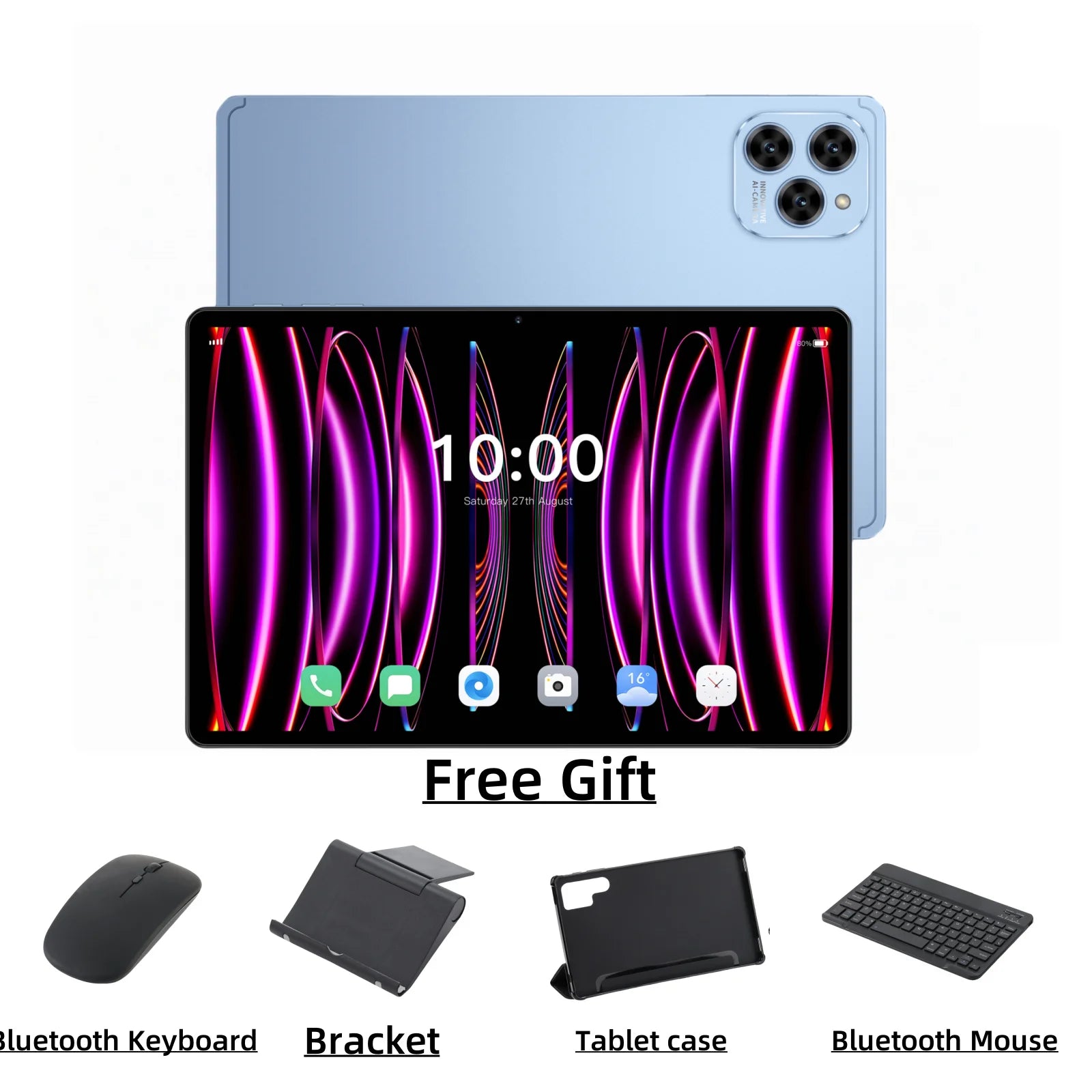 HOT Pad 25 Ultra tablette Android 15 système MSnapdragon 8 Gen3 Core 10.1 pouces écran HD 5G double SIM double veille 10000mAh batterie