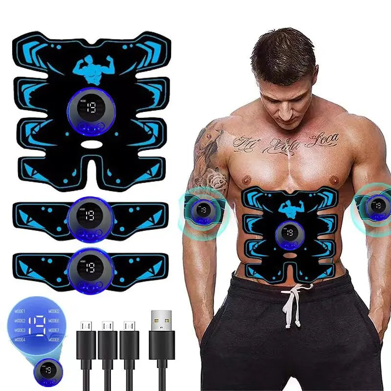 Masseur musculaire rechargeable USB bras ABS 3 en 1, coussin d'entraînement sans fil intelligent, Fitness, entraînement Abdominal, corps électrique