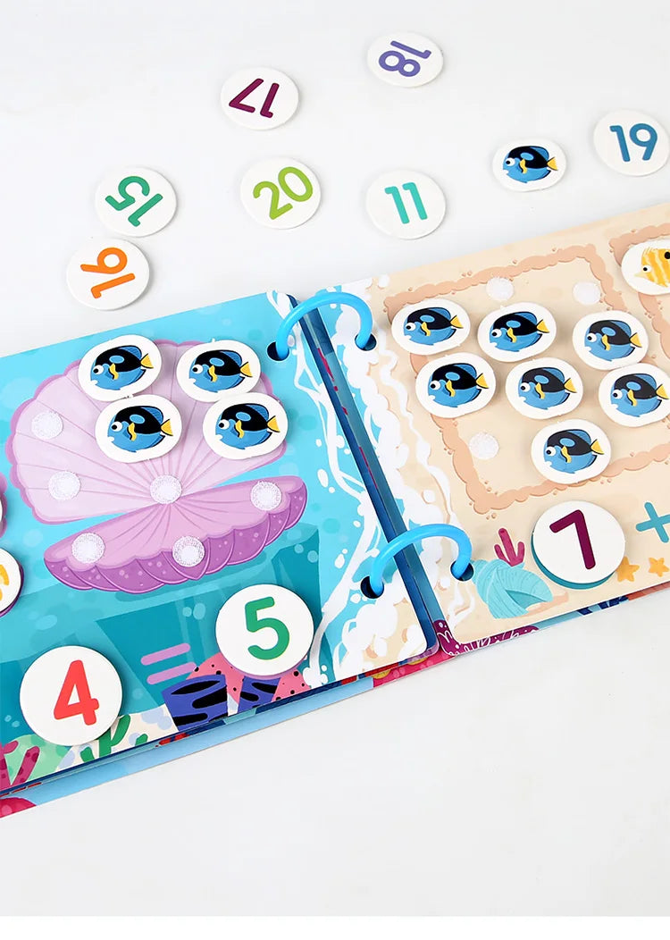 Livre Montessori pour bébé, mon premier livre silencieux, jouet éducatif pour l'apprentissage précoce, jeu assorti pour bébés de 2 à 3 ans