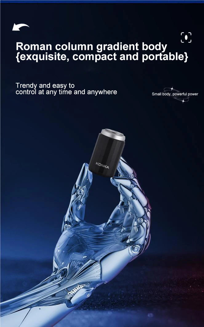 Mini rasoir électrique Portable et étanche, rechargeable, type-c, forte, haute vitesse, longue Endurance, adapté humide et sec, nouveauté 2025
