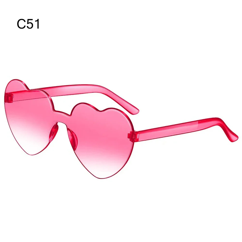 Lana del rey-Lunettes de soleil en forme de cœur pour femmes, lunettes de soleil rétro, lunettes de protection UV400, grand cadre, effet d'amour, luxe, 1PC