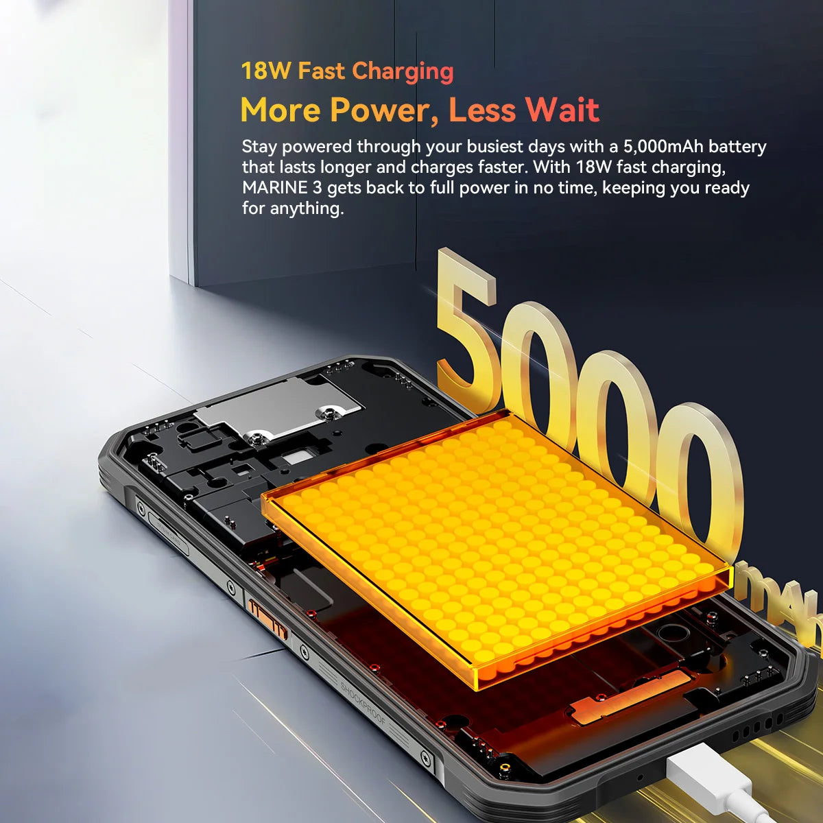 Smartphone robuste Blackview OSCAL MARINE 3, écran HD 6,56 pouces 90 Hz, processeur Helio G81, appareil photo 13MP+16MP, batterie 5000mAh, Android 16 Mobile