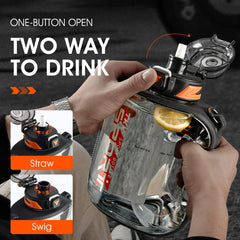TKK 1/1.6/2L bouteille d'eau de sport TRITAN grande capacité tasse créative résistant à la chaleur en plein air adulte voyage bouilloire salle de sport Fitness cruches