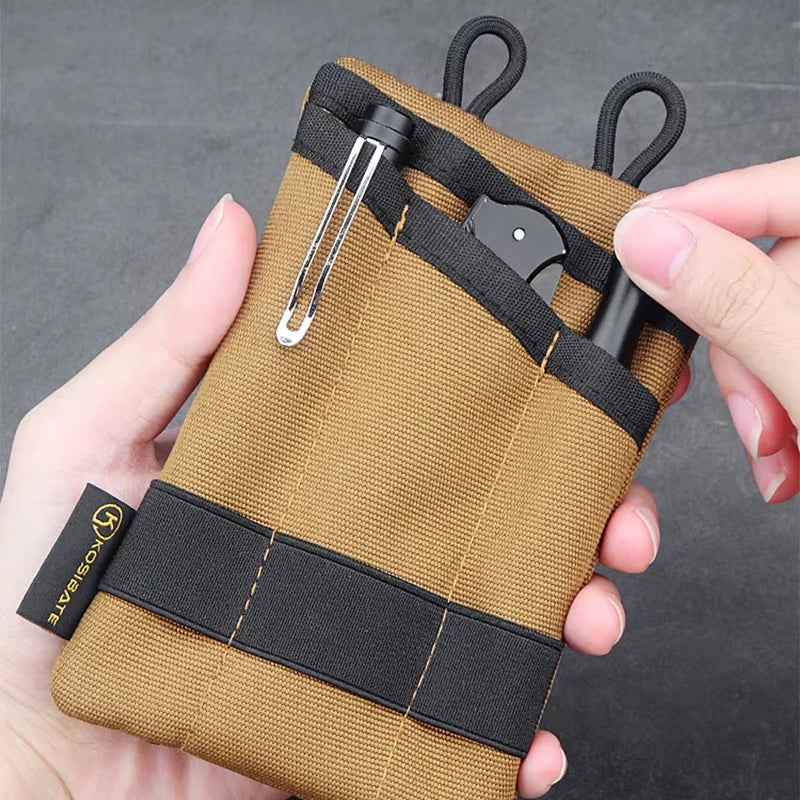 Sac tactique EDC sac portefeuille mini sac de taille clé de carte avec sac de taille camping, randonnée, chasse, pêche, porte-monnaie en plein air