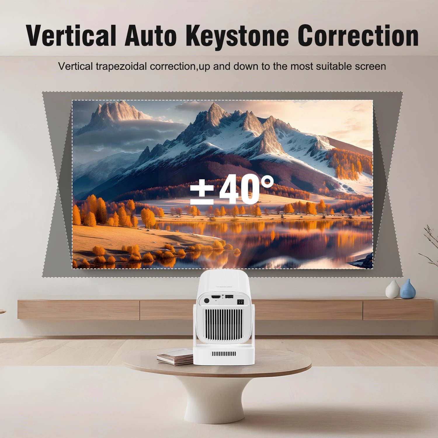 Magcubic HY310 projecteur à mise au point automatique 1080P natif 4K 330ANSI Android 11 WiFi6 BT5.4 Mini projecteur de film extérieur avec Air Mouse