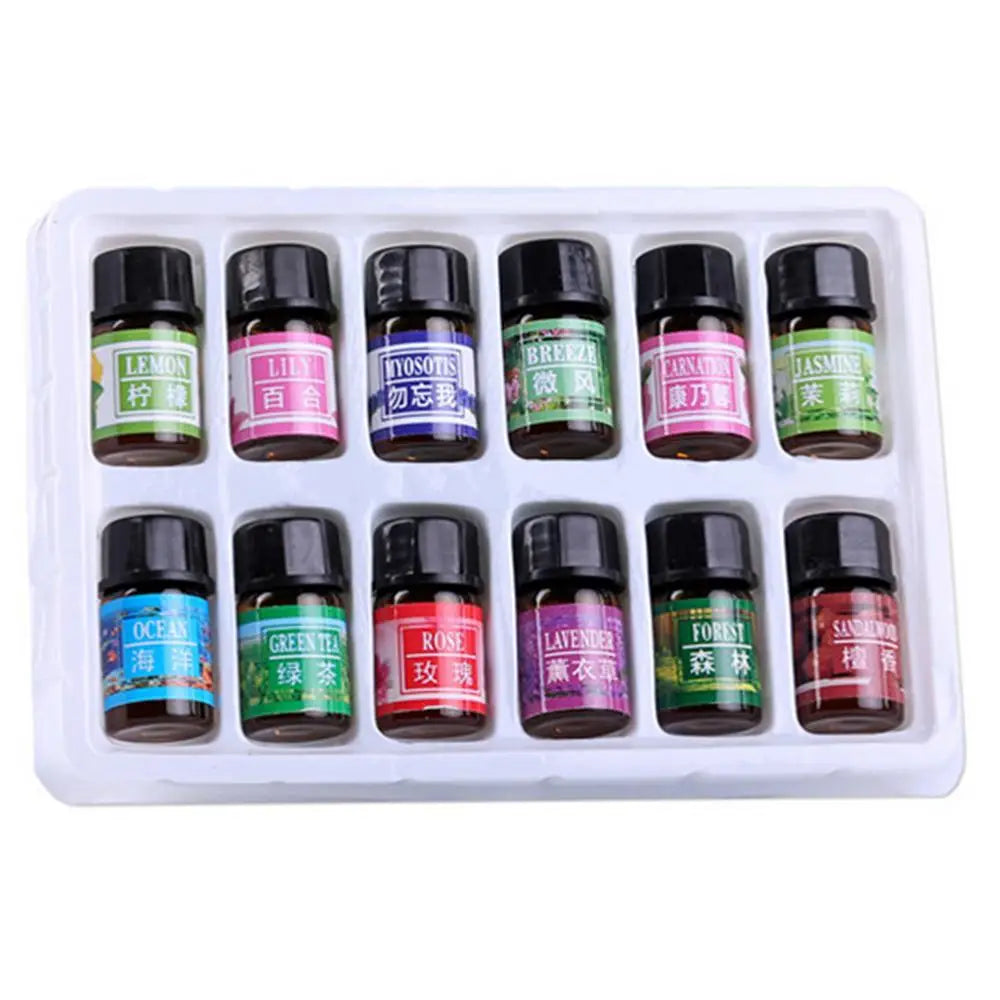 Ensemble d'huiles essentielles pures de 3ml, purificateur d'air biologique, huiles essentielles, parfum d'aromathérapie, ensemble d'huiles essentielles pour diffuseur, 12 pièces/boîte