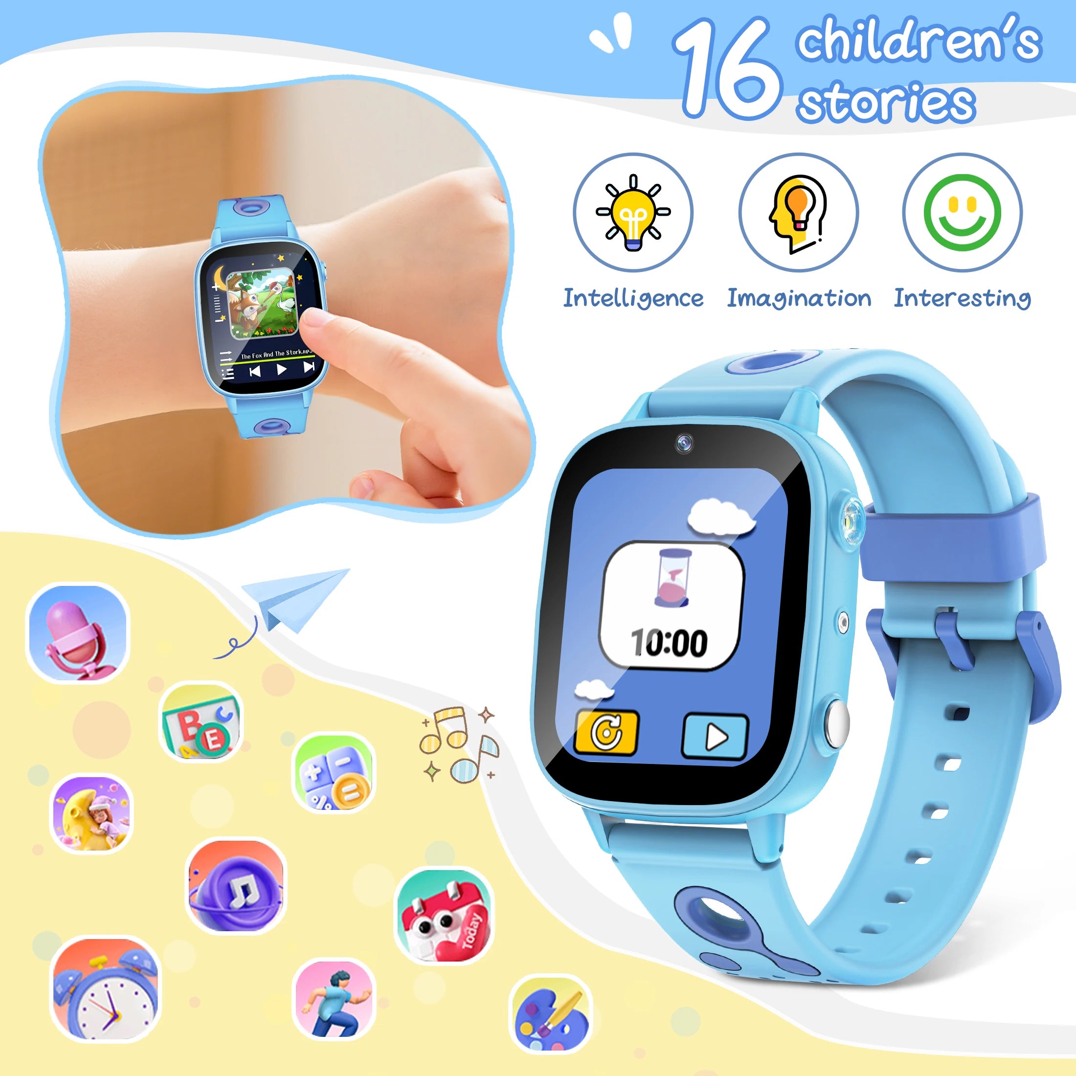 2025 nouveaux enfants jouet jeu montre HD écran tactile caméra 26 jeux surveillance du sommeil réveil calculatrice cadeau d'anniversaire garçon fille