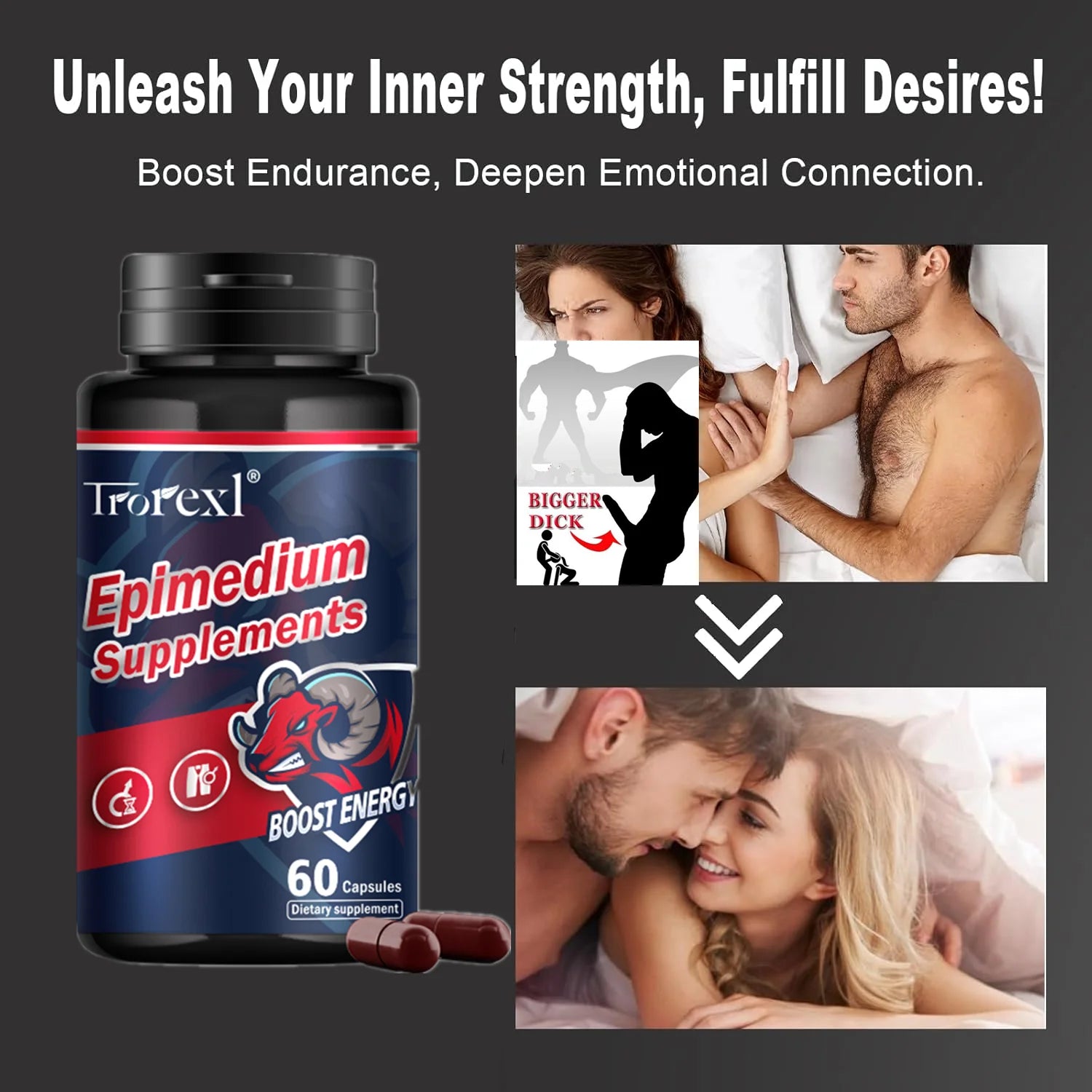 Supplément Epimedium de nutrition sportive pour hommes pour améliorer l'endurance, l'agrandissement et la résistance à la fatigue