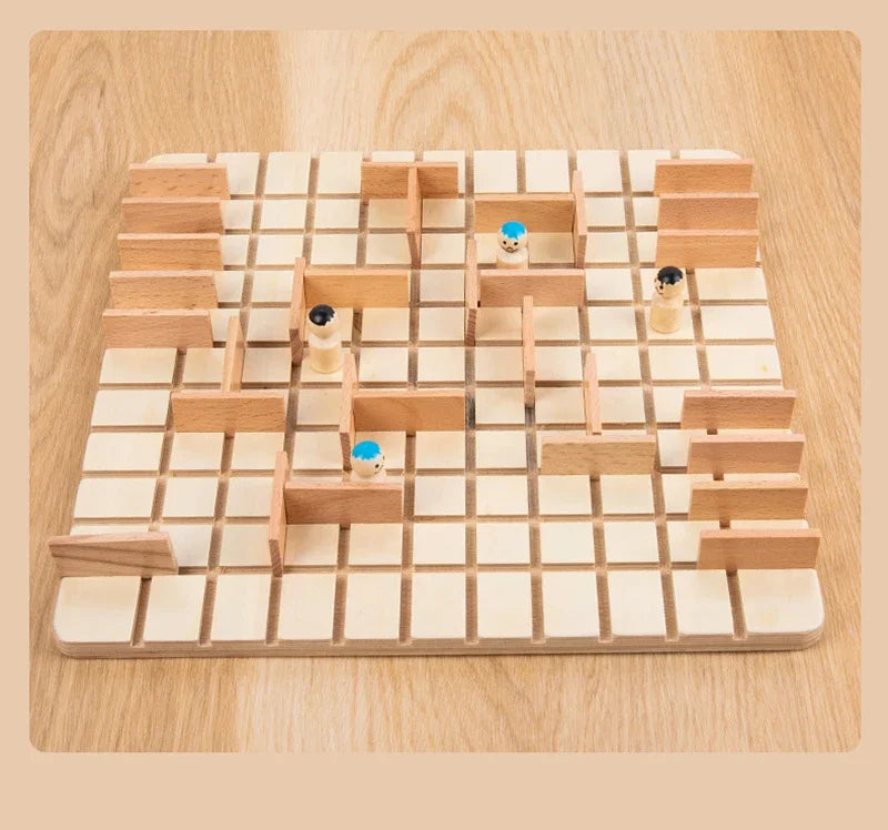 Jouets d'échecs en bois, jeux de stratégie pour enfants, entraînement cérébral, jeu de société interactif Parent-enfant, Puzzle de pensée logique amusant, cadeaux
