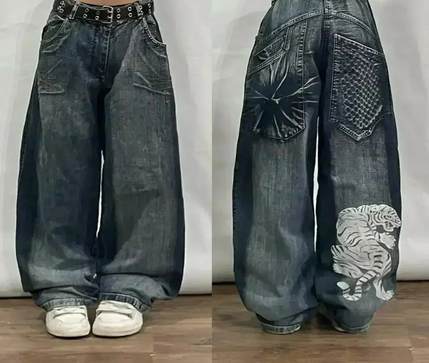 Jeans à jambes larges unisexes pour femmes, pantalons de vadrouille chauds, Street Y2K, Hip Hop, Joker Respzed, New Clearance Spot, American Fashion