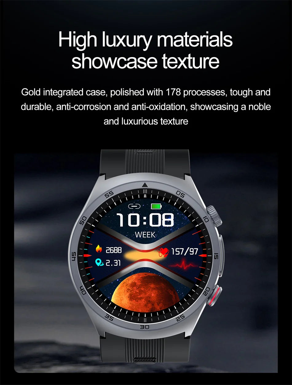 2025 santé montre intelligente NFC ECG pompe à Air pression artérielle oxygène sanguin ECG + PPG Bluetooth appel NFC montre intelligente pour hommes femmes Airbag