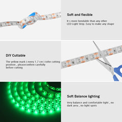 Bande lumineuse Led USB 5V SMD 2835, 60 diodes/m, ruban Flexible, éclairage de fond TV, 1M 2M 3M 5M, guirlande lumineuse LED, décoration de salle