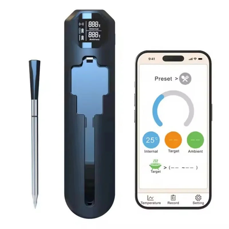 Thermomètre numérique pour cuisine thermomètre à viande sans fil Bluetooth IP67 thermomètres à affichage étanche pour griller BBQ alimentaire