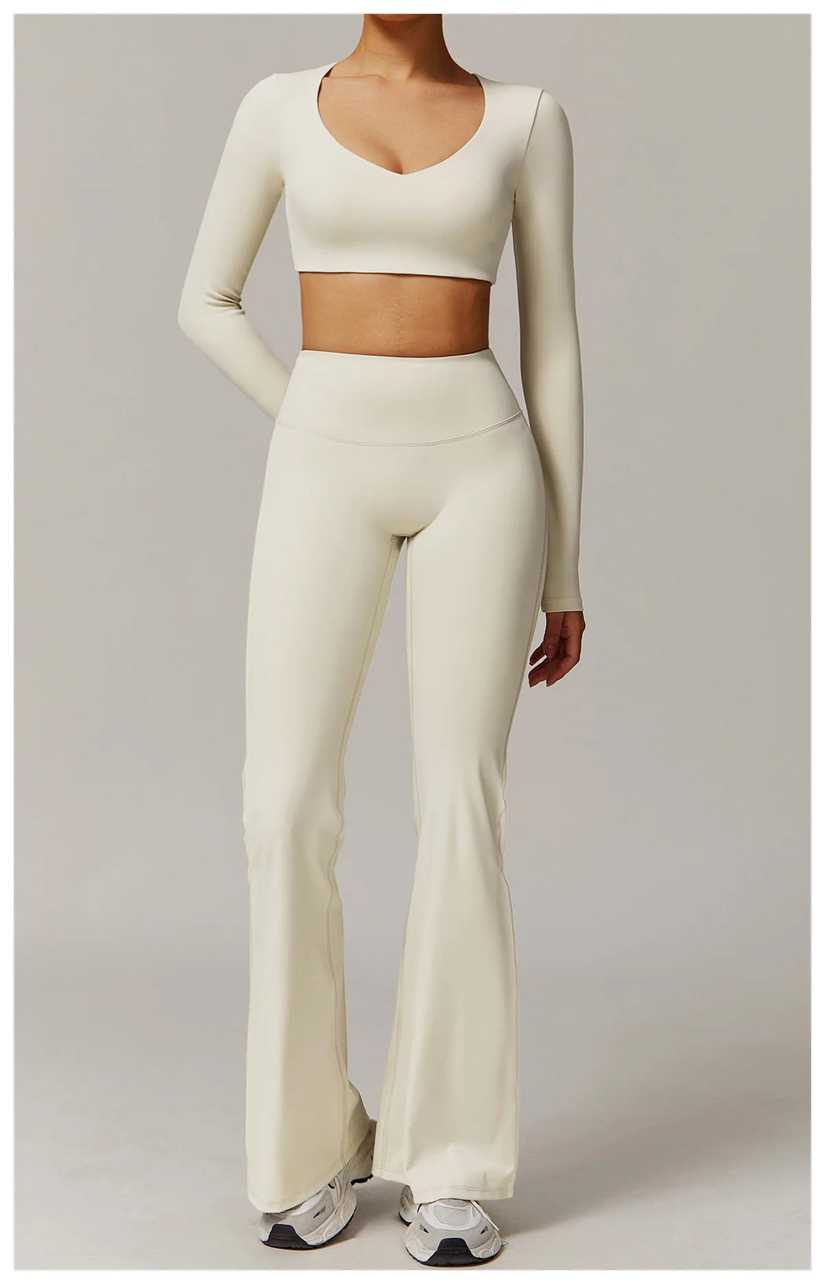 Taille haute pantalon à jambes larges Leggings femmes collants Fitness cloche-bas Yoga élastique Leggings Push Up gymnastique entraînement pantalon évasé