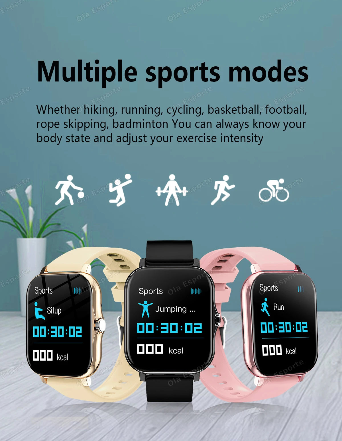 Nouvelle montre intelligente 2.01 pouces HD affichage réponse faire appel Message vue Modes sportifs smartwatch bricolage cadran prévisions météorologiques hommes femmes