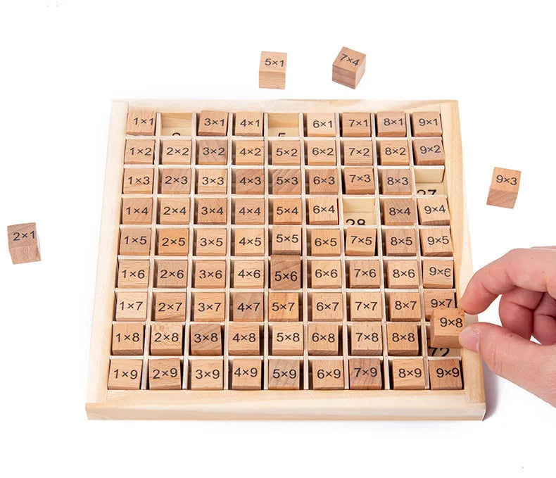 Jouets éducatifs en bois Montessori pour enfants, jouets pour bébés, Table de Multiplication 99, mathématiques préscolaires, arithmétique, outils pédagogiques, cadeau