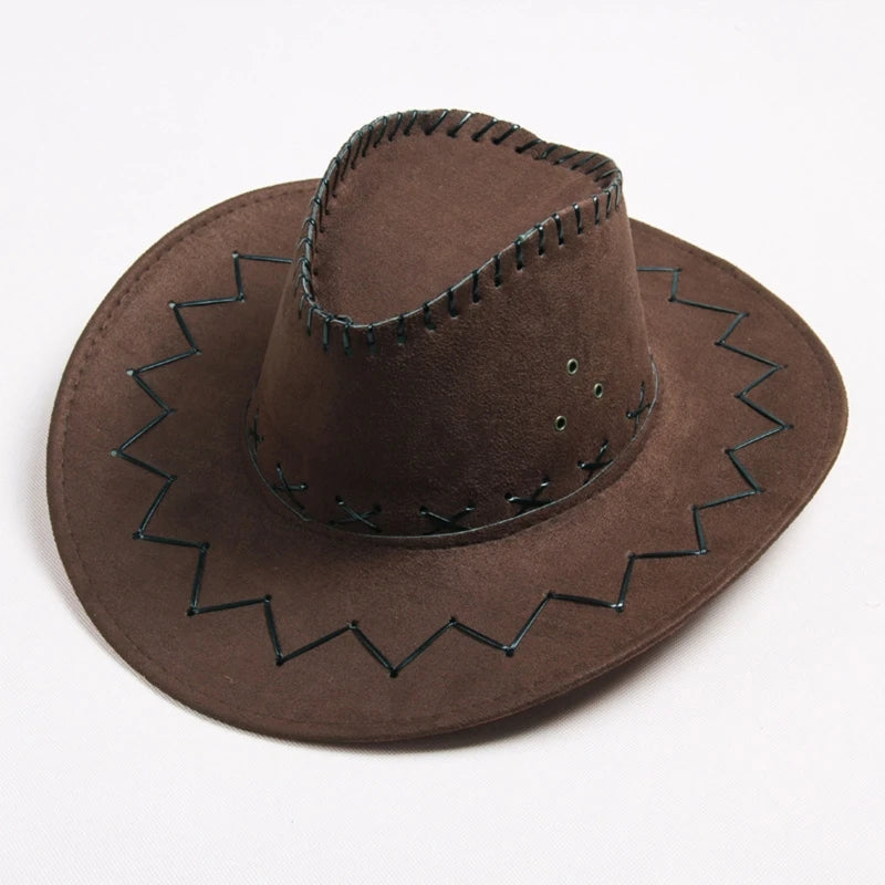 Chapeau de cowboy occidental à bord incurvé pour enfants, chapeau de soleil extérieur pour tout-petits, cadeaux d'anniversaire pour enfants, casquette de vacances, chapeau de cosplay de fête, nouveau