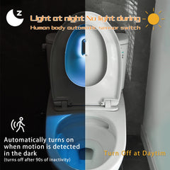 Capteur de mouvement intelligent veilleuse projecteur LED lumières de toilette USB Rechargeable lampe de pied colorée applique murale pour salle de bain couloir