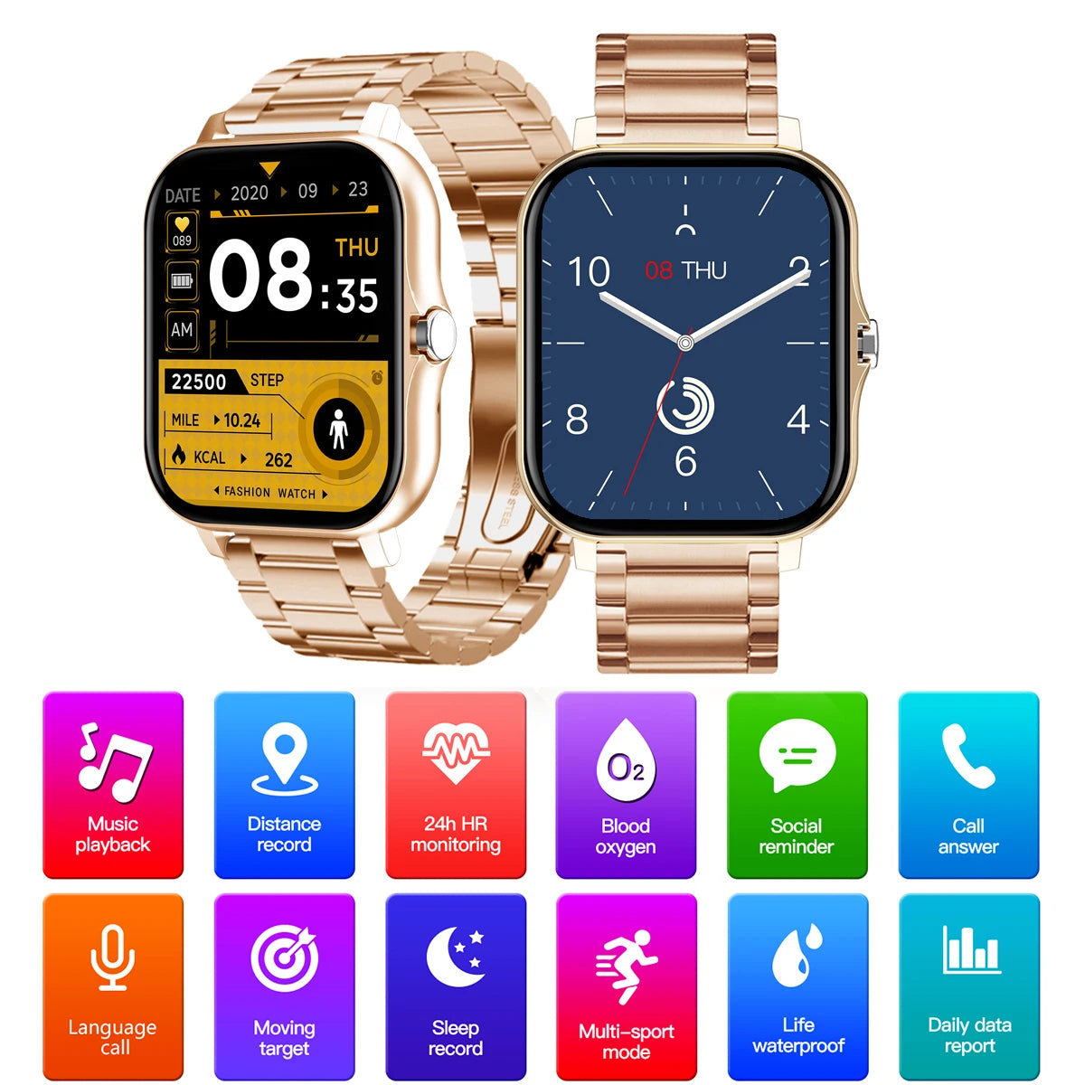 2025 nouvelle montre intelligente hommes femmes cadeaux 1.83 ''écran tactile complet Sport Fitness Tracker Smartwatch hommes BT appels numérique smarthwhatch