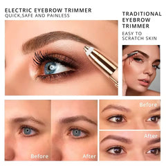 Tondeuse à sourcils électrique 2 en 1 pour femmes, chargeur USB, épilateur portable, bikini, rasoir indolore, corps féminin, tondeuse à sourcils faciale