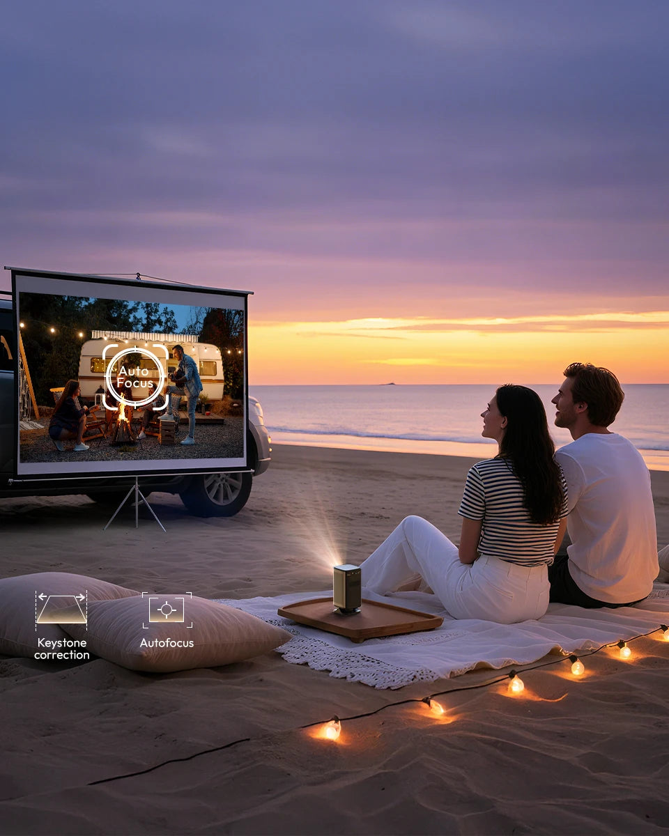 BYINTEK P70X Mini projecteur Portable avec batterie intégrée 4K Support 3D Wifi pour projecteurs de cinéma maison de nuit de films en plein air