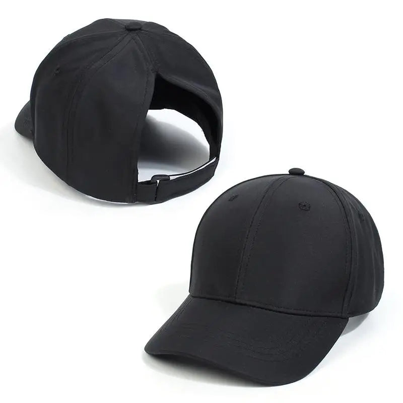 Casquette de Baseball pour Enfant Fille et Garçon, Chapeau de Soleil, Dos Creux, Queue de Cheval, Snapback Hip Hop, Os Réglables
