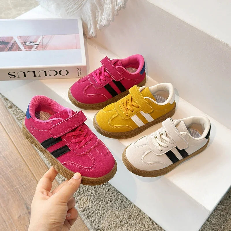 Baskets en cuir PU pour enfants, chaussures de Tennis imperméables et tendance, chaussures de Sport antidérapantes pour enfants