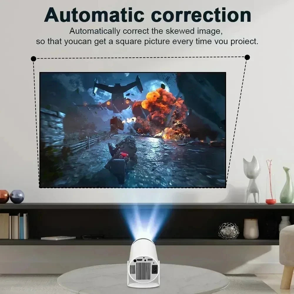 Projecteur de maison intelligente 1080P HDR10 4K pris en charge Mini projecteur Portable WiFi Bluetooth miroir d'écran projecteur de théâtre clé TV
