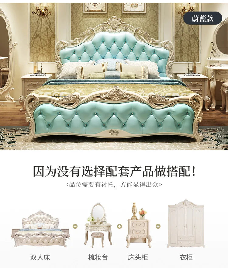 Ensemble de chambre à coucher design moderne princesse pour filles, literie double haut de gamme, luxe, meubles nordiques existants