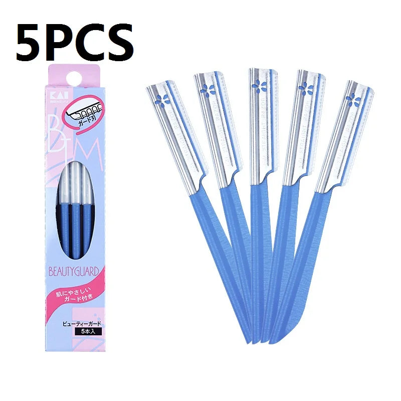 3/5 Piece Eyebrow Trimmer Set for Women, Makeup Beauty Eyebrow Hair Removal Hairdressing Tool, Steel Blade, Facial Eyebrow Razor, Trimmer