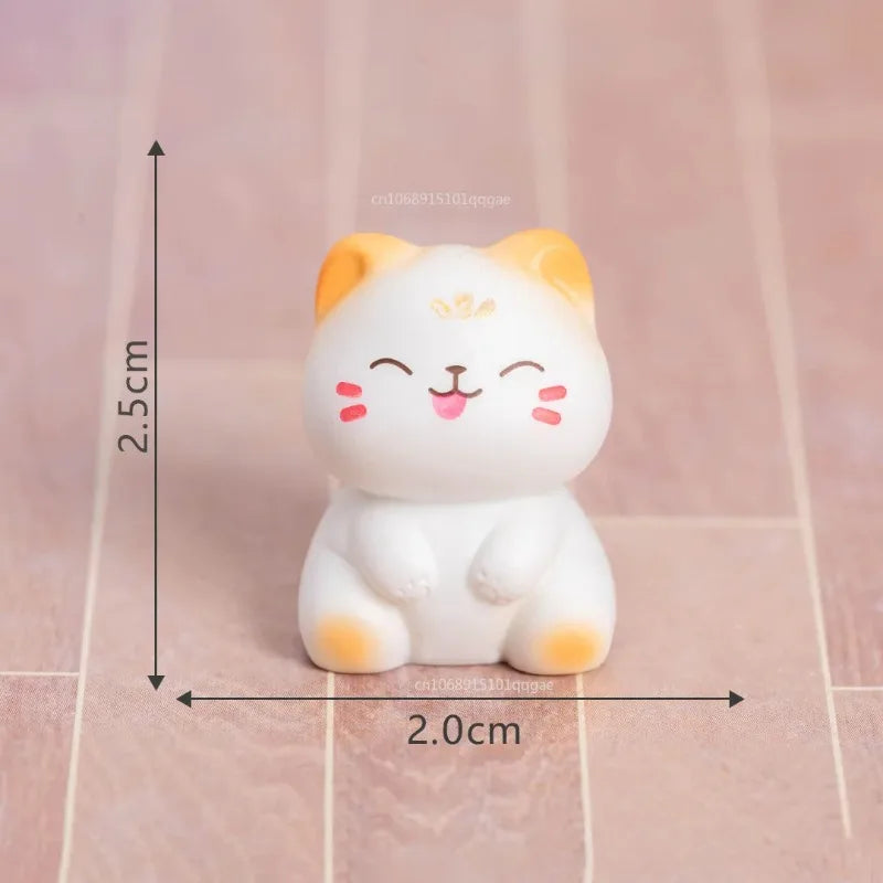 Nouveau modèle de chat de richesse de dessin animé mignon créatif, décoration de bureau, Figurine animale, ornements de chat, accessoires de décoration