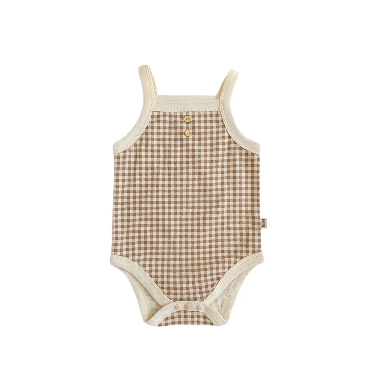 Été nouveau-né bébé filles sans manches fronde Plaid tenues coton doux combinaisons infantile enfants vêtements de sport body