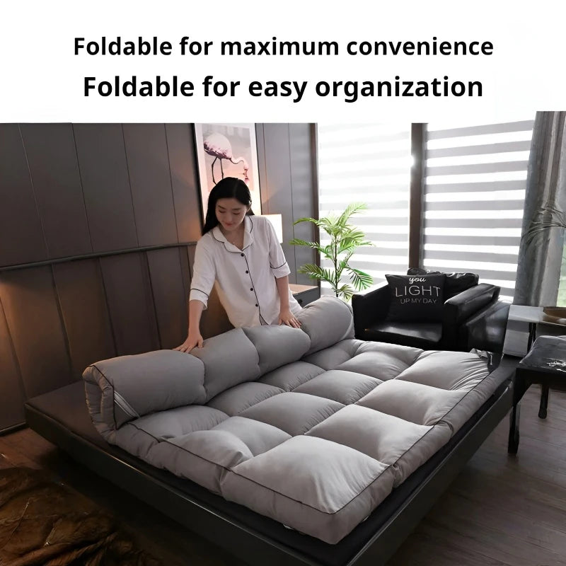 Coussin doux pliable d'été, couette, lit Tatami, matelas épais et doux, en plumes