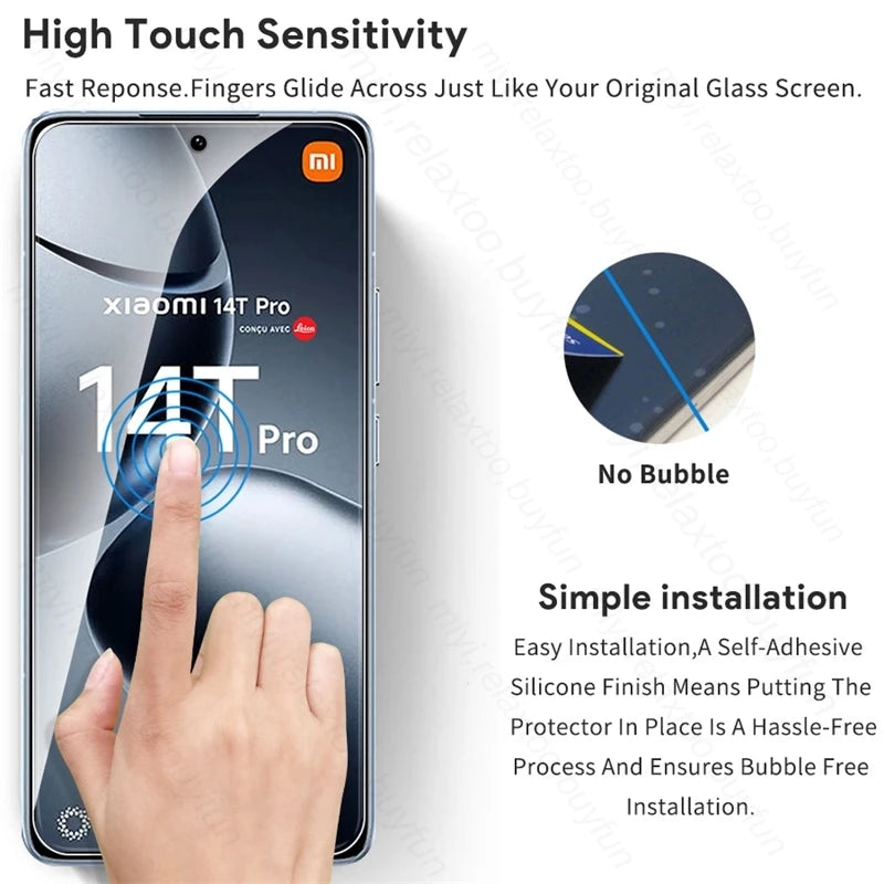 1-4 pièces verre HD pour Xiaomi 14T 14 T Pro 14TPro T14 5G 9H Film de protection d'écran en verre trempé sur Xaiomi Xiaomy Mi14T Mi 14 T 5G
