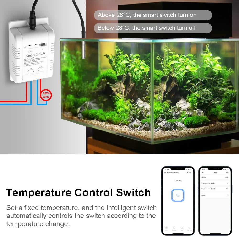 Tuya – capteur de température Intelligent Wifi 16A, 3000W, interrupteur de commande Intelligent, relais de surveillance étanche, sonde de Thermostat de synchronisation