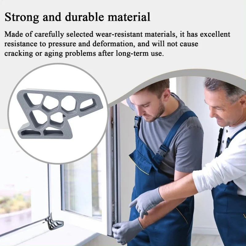 Window/balcony door stop with rail lock, heavy-duty door stop, non-slip door wedge, wall protector, easy installation/removal