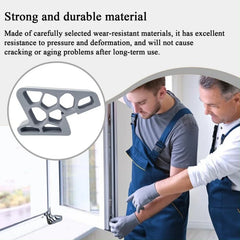 Window/balcony door stop with rail lock, heavy-duty door stop, non-slip door wedge, wall protector, easy installation/removal