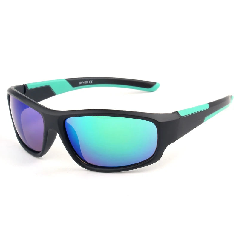 Kenbo enfants garçon Sport lunettes de soleil enfant cyclisme lunettes fille UV400 extérieur miroir lunettes pour cadeau avec étui
