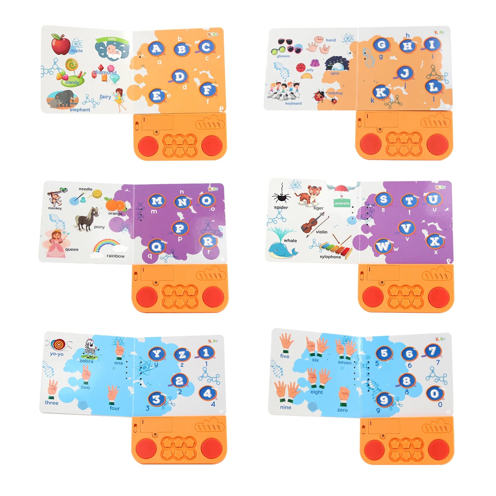 Livres Audio électroniques pour enfants, livres cognitifs avec mélodie et lumières, sons de batterie, jouets éducatifs interactifs préscolaires