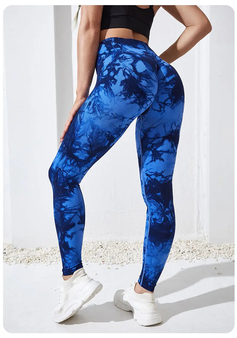 Aught Dye-Leggings de yoga taille haute sans couture pour femmes, pantalons de sport, collants push-up, vêtements de sport, entraînement de fitness, nouveau, 2023