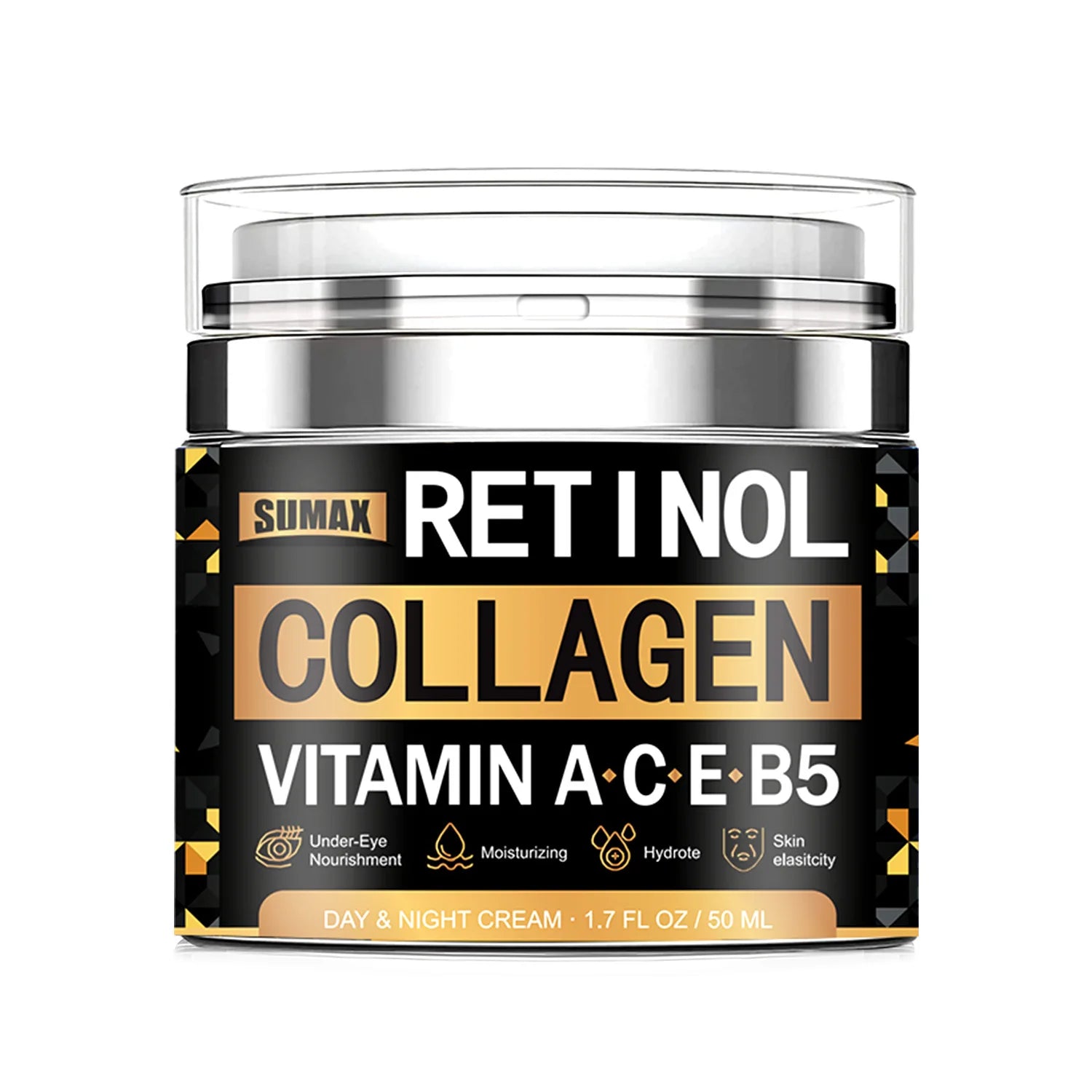 Crème anti-rides au rétinol instantané pour hommes, crème raffermissante au collagène, hydratante, blanchissante, vitamine C, produits éclaircissants pour la peau, 50ML