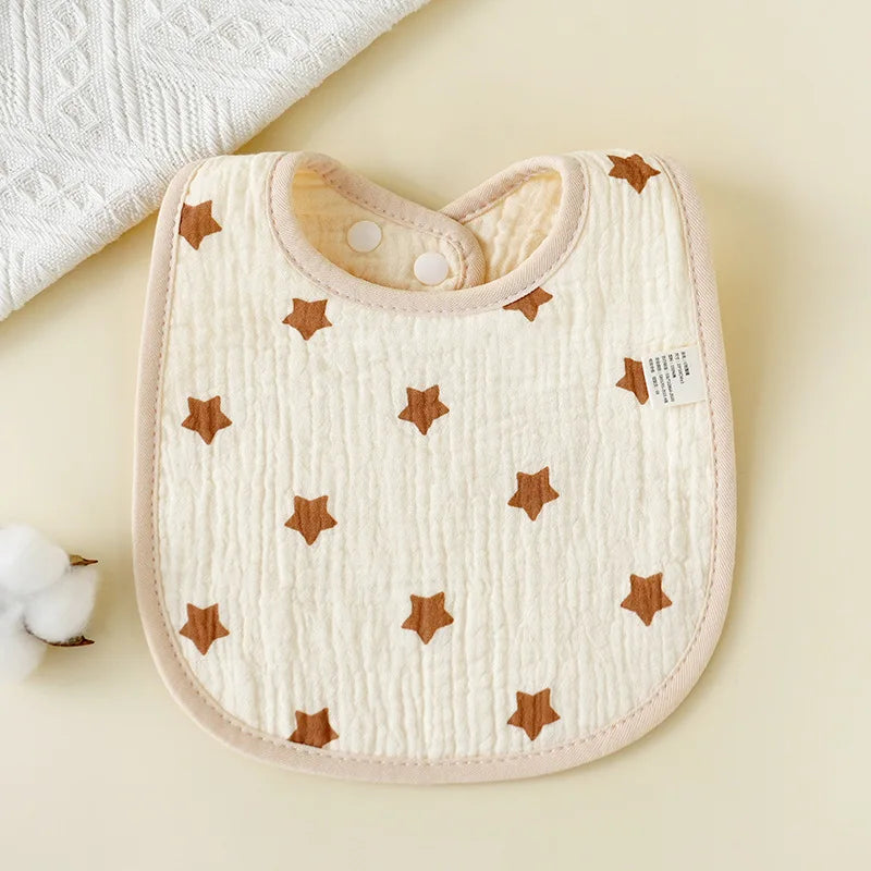 Bavoirs en gaze en forme de U pour bébé, 6 couches, serviette de salive en coton, tissus pour nouveau-né, écharpe Bandana pour garçon et fille, bavoir d'alimentation, nouvelle collection
