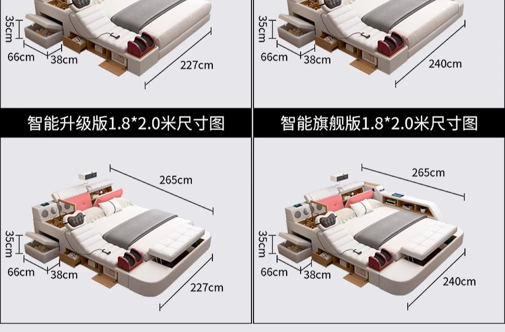 Lits minimalistes uniques lecture fantaisie King commodes de couchage lits Massage Muebles intelligents Para dortoir meubles de chambre
