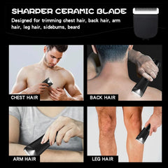 Tondeuse à cheveux pour hommes, tondeuse à boules électrique, comprend 2 accessoires de protection, tête de lame en céramique, rasoir humide et sec