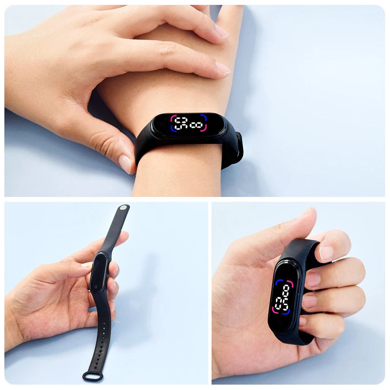 Montres numériques LED pour enfants, montre-bracelet en silicone pour garçons et filles, horloge de sport étanche, luxe, nouveau