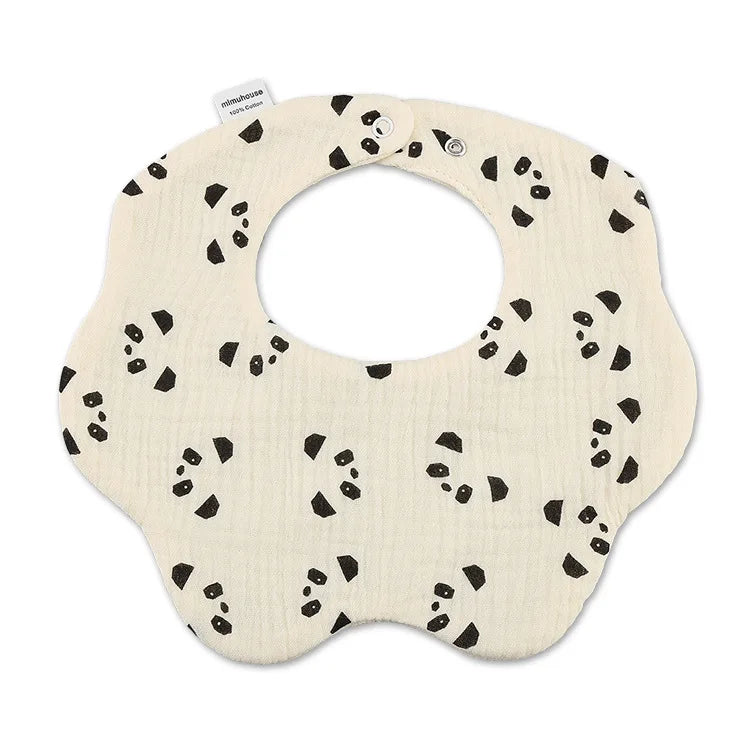 Bavoirs en coton imperméables pour nouveau-né, tissus réglables pour nourrissons filles et garçons, bavoir imprimé de dessin animé mignon, accessoires d'alimentation pour bébé