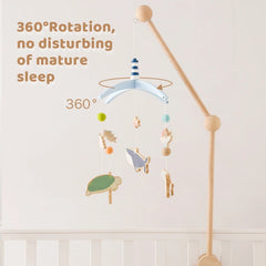 Hochets pour nouveau-né de 0 à 12 mois, jouets en feutre doux, cloche de lit de baleine, berceau Mobile suspendu, carrousel Musical, jouet pour garçons et filles, cadeau